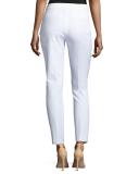 Gia Straight-Leg Ankle Pants, White