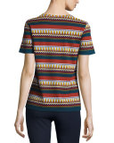 Libby Multi-Stripe Graphic Tee, Eden Stripe