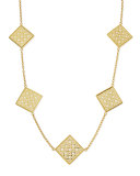 Perforated Square Logo Necklace