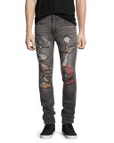 Post All Bills Distressed Skinny Jeans, Gray