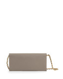 Saffiano Wallet on a Chain, Gray (Argilla)