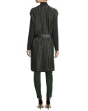 Belted Striped Knit Vest, Fir