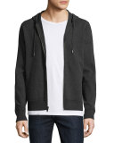 Tech Zip-Front Hoodie, Charcoal