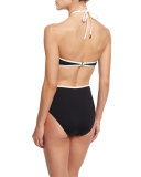 plage du midi cutout one-piece swimsuit, black
