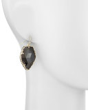 Corley Earrings, Black Glass