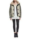 Elson Shearling Fur Liner Jacket, Natural