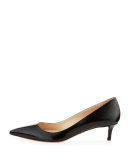 Patent Saffiano 45mm Pump, Black (Nero)