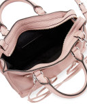 Regan Micro Leather Satchel  Bag, Vintage Pink