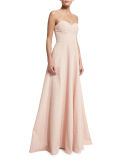 Strapless Sweetheart-Neck Gown