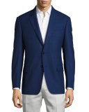 G-Line Birdseye Wool Two-Button Sport Coat, Blue