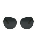 La Brea Stainless Steel Butterfly Sunglasses