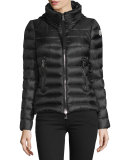 Agape Short Puffer Jacket, Black