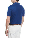 Gran Short-Sleeve Pique Polo Shirt, Blue