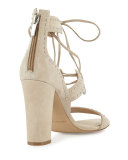 Dawn Studded Strappy Sandal, Light Natural