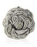 New Rose Crystal Clutch Bag, Silver