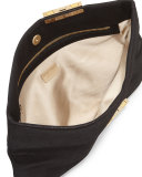 Chandra Metallic Chain Clutch Bag, Black