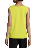 Sleeveless Wool Long Tank