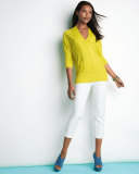 V-Neck 3/4-Sleeve Sweater