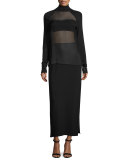 Anneliese Long Cady Skirt, Black