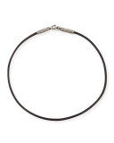 Leather Cord Necklace with Sterling Silver Clasp