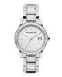 34mm Stainless Steel Watch with 5-Link Strap