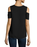 Sonia Cold-Shoulder V-Neck Top