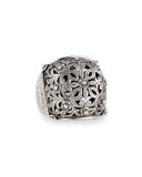 Sterling Silver Domed Scroll Ring