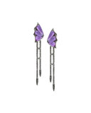 Fly By Night Amethyst Dagger Drop Earrings