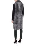 Shearling Leather-Pocket Sleeveless Coat, Flannel