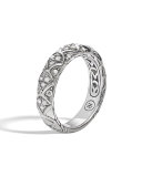 Naga Silver Diamond Slim Band Ring