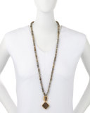 Labradorite & Druzy Pendant Necklace