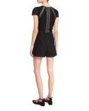 Rozzi Short-Sleeve Lace Romper
