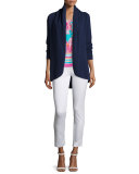 Bryn Cashmere Ruffle-Back Cardigan