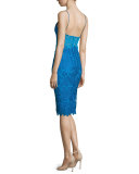 Sleeveless Lace Sheath Applique Cocktail Dress