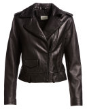 Lambskin Leather Moto Jacket 