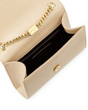 Monogram Leather Crossbody Bag, Cream