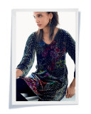 Tappa Floral-Print Velvet Tunic 