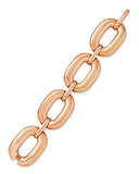 Bold Rose Gold Large-Link Bracelet with Diamond Clasp