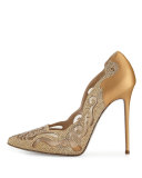 Crystal Laser-Cut 115mm Pump, Gold