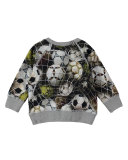 Elmo Ball Net Sweat Tee, Gray/Multicolor, Size 12-24 Months