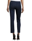 Five-Pocket Cropped Jeans, Navy