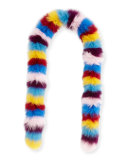 Fox Fur Scarf, Multicolor