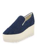 Tanya Denim Platform Skate Sneaker, Blue