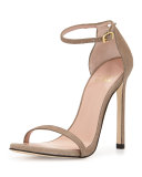 Nudist Goosebump Napa Sandal, Fawn