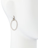 Silver Open-Circle Link Drop Earrings