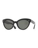 Roella Polarized Cat-Eye Sunglasses, Black