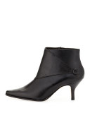 Loli Leather Ankle Boot, Black