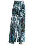 Ikebana Printed Samurai Pants, Multi Colors