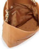 Britten Leather Hobo Bag, Bark