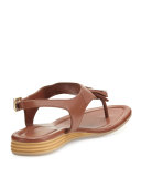 Rona Grand Tassel Thong Sandal, Brown